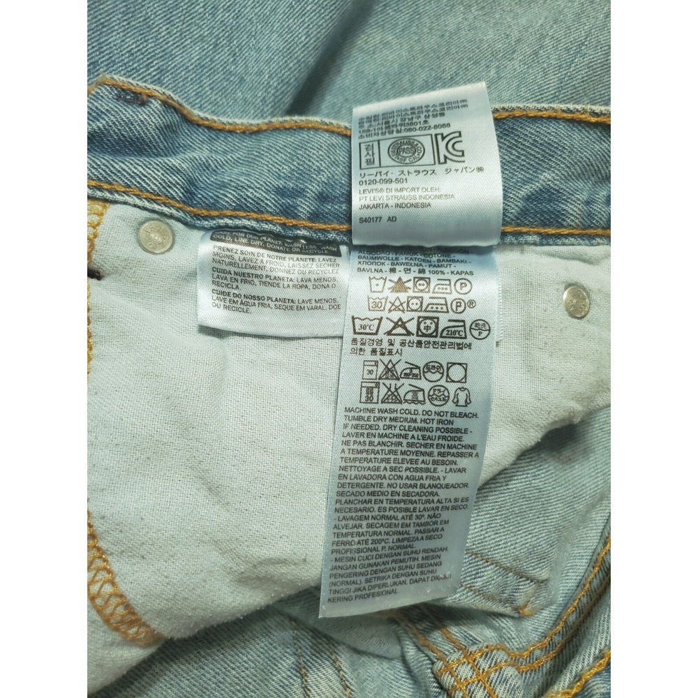Vtg Levi's 505 Jeans Men's 34x32 Straight Retro Denim History Printed Pocket Tag - Picture 13 of 14